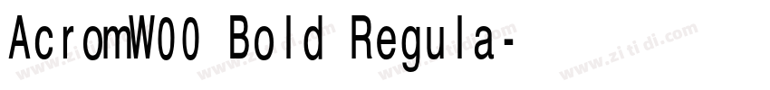 AcromW00 Bold Regula字体转换
